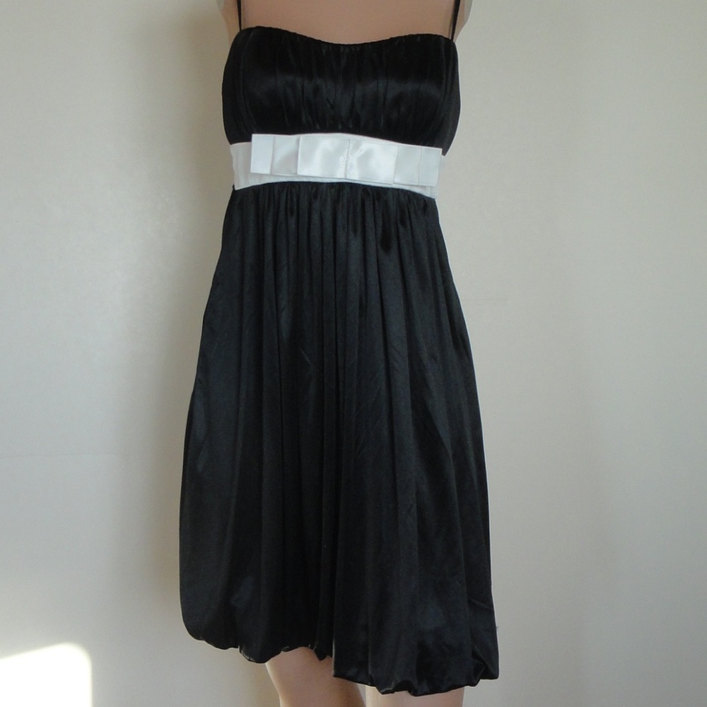 Black & White Adjustable Spaghetti Strap Dress